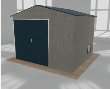 Hala blaszana 4.5x4m dwuspadowa Aluminium Wysoka