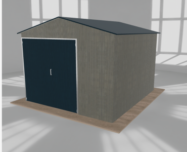 Hala blaszana 4.5x5m dwuspadowa Aluminium Wysoka