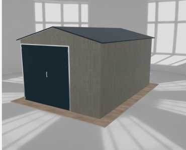 Hala blaszana 4.5x6.5m dwuspadowa Aluminium Wysoka