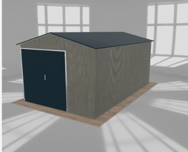 Hala blaszana 4.5x7.5m dwuspadowa Aluminium Wysoka