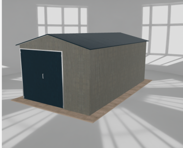 Hala blaszana 4.5x8m dwuspadowa Aluminium Wysoka