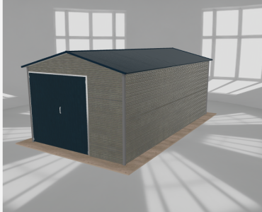 Hala blaszana 4.5x8.5m dwuspadowa Aluminium Wysoka