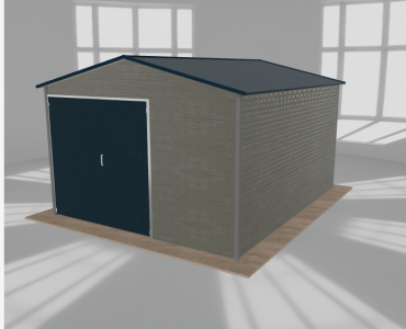 Hala blaszana 5x6m dwuspadowa Aluminium Wysoka