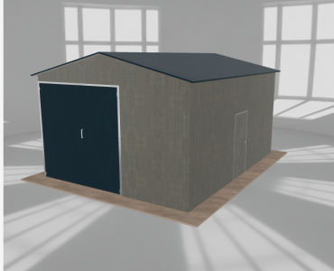 Hala blaszana 5x6.5m dwuspadowa Aluminium Wysoka
