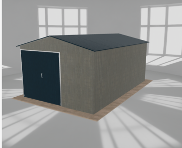 Hala blaszana 5x8m dwuspadowa Aluminium Wysoka