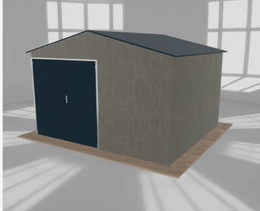 Hala blaszana 5.5x5m dwuspadowa Aluminium Wysoka