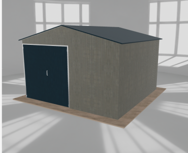 Hala blaszana 5.5x5.5m dwuspadowa Aluminium Wysoka