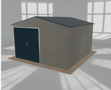 Hala blaszana 5.5x6m dwuspadowa Aluminium Wysoka
