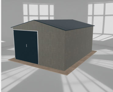 Hala blaszana 5.5x7m dwuspadowa Aluminium Wysoka