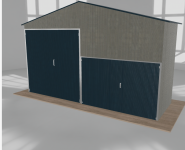 Hala blaszana 6x2m dwuspadowa Aluminium Wysoka