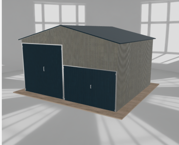 Hala blaszana 6x5.5m dwuspadowa Aluminium Wysoka