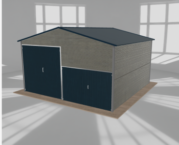 Hala blaszana 6x6m dwuspadowa Aluminium Wysoka