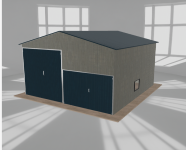 Hala blaszana 6x6.5m dwuspadowa Aluminium Wysoka