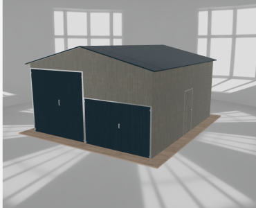 Hala blaszana 6x7m dwuspadowa Aluminium Wysoka