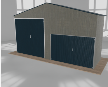 Hala blaszana 6.5x2m dwuspadowa Aluminium Wysoka