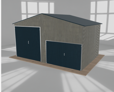 Hala blaszana 6.5x4.5m dwuspadowa Aluminium Wysoka