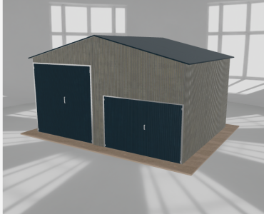 Hala blaszana 6.5x5m dwuspadowa Aluminium Wysoka