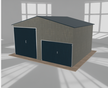 Hala blaszana 6.5x5.5m dwuspadowa Aluminium Wysoka