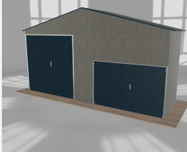 Hala blaszana 7x2m dwuspadowa Aluminium Wysoka