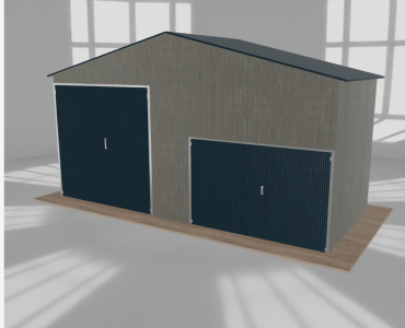 Hala blaszana 7x3m dwuspadowa Aluminium Wysoka