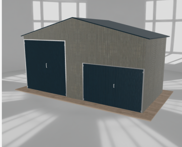 Hala blaszana 7x3.5m dwuspadowa Aluminium Wysoka
