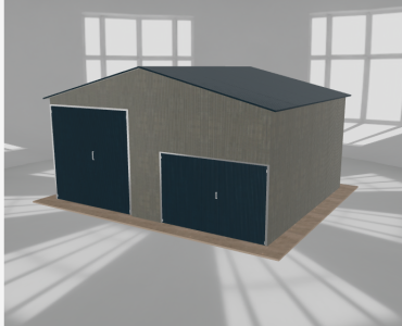 Hala blaszana 7x6m dwuspadowa Aluminium Wysoka
