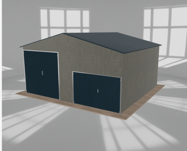 Hala blaszana 7x6.5m dwuspadowa Aluminium Wysoka