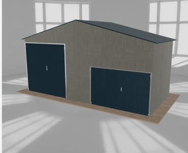 Hala blaszana 7.5x3.5m dwuspadowa Aluminium Wysoka