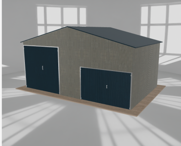 Hala blaszana 7.5x5m dwuspadowa Aluminium Wysoka
