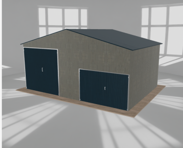 Hala blaszana 7.5x5.5m dwuspadowa Aluminium Wysoka