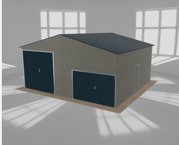 Hala blaszana 7.5x7m dwuspadowa Aluminium Wysoka