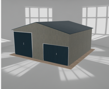 Hala blaszana 7.5x7.5m dwuspadowa Aluminium Wysoka