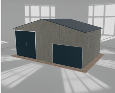 Hala blaszana 8x5.5m dwuspadowa Aluminium Wysoka