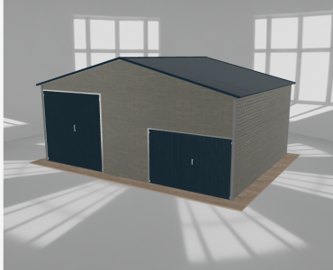 Hala blaszana 8x6m dwuspadowa Aluminium Wysoka