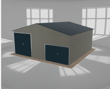 Hala blaszana 8x8m dwuspadowa Aluminium Wysoka