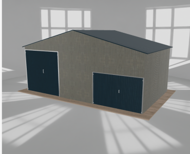 Hala blaszana 8.5x5m dwuspadowa Aluminium Wysoka