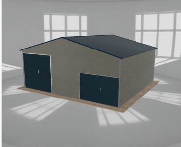 Hala blaszana 8.5x7.5m dwuspadowa Aluminium Wysoka