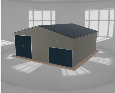 Hala blaszana 8.5x8.5m dwuspadowa Aluminium Wysoka