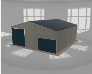 Hala blaszana 8.5x9m dwuspadowa Aluminium Wysoka
