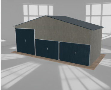 Hala blaszana 9x4m dwuspadowa Aluminium Wysoka