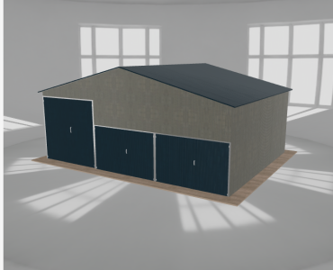 Hala blaszana 9x7m dwuspadowa Aluminium Wysoka