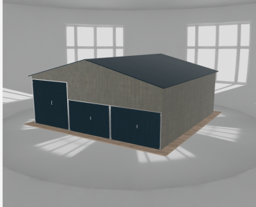 Hala blaszana 9x9m dwuspadowa Aluminium Wysoka