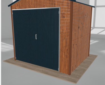 Hala blaszana 3.5x3m dwuspadowa Złoty dąb Wysoka