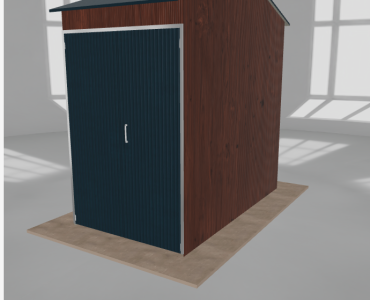 Hala stalowa 2x3.5m dwuspadowa Ciemny orzech Wysoka