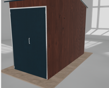 Hala stalowa 2x4.5m dwuspadowa Ciemny orzech Wysoka