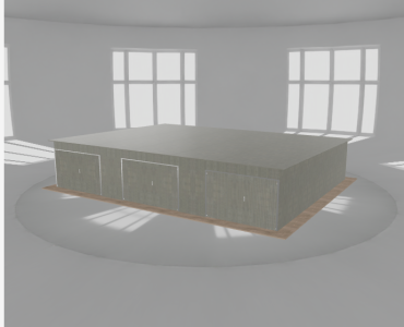 Garaż blaszany 11.5x9m trzystanowiskowy
  spad w tył Ocynk