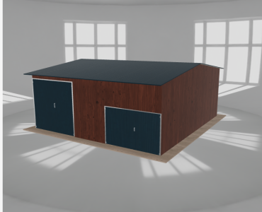 Hala stalowa 8x8.5m dwuspadowa Ciemny orzech Wysoka