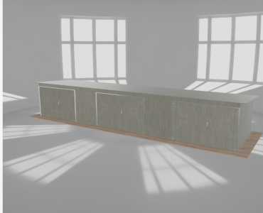 Garaż blaszany 12x3m trzystanowiskowy
  spad w tył Ocynk