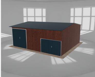 Hala stalowa 8.5x8m dwuspadowa Ciemny orzech Wysoka
