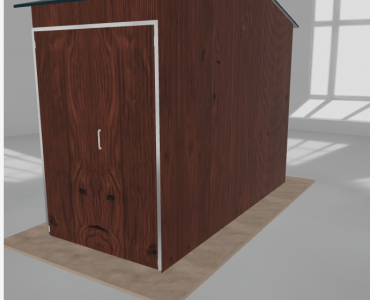 Hala stalowa 2x4.5m dwuspadowa Ciemny orzech Wysoka
